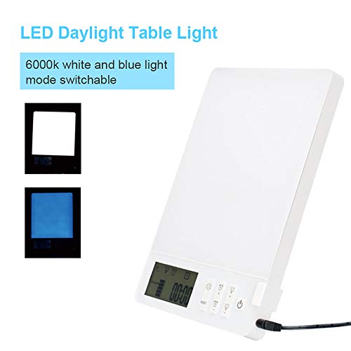 Image of 23W LEDs Daylight Light with Timer Function Dimmable 10000lm Bright Lamp 6000k White & Blue Light for Winter Home Office