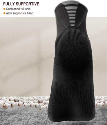 BULLIANT Calcetines Hombre 6 Pares, Calcetines Compresión Atléticos Acolchados para Hombres Deportes Correr Senderismo Pesca Soporte de Arco(6Pares,43-46) - imagen 5