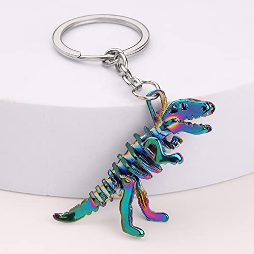 Kapitomanio Creative Skull Dino Keychain For Men Bags Backpack Car Key Pendant, Metal Dinosaur Keychains For Boys Men Gifts #TOP3