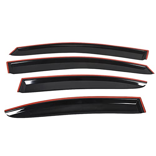 SEBLAFF 4-Pack Side Window Vent Visor Rain Guard Wind Shade Deflector JDM Style Black Replacement for 2015-2019 WRX STI Sedan 4-Door by SEBLAFF - Image 2