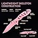 Legal Pink Pocket Knife for Women - Legal Small 2.68 Inch Serrated Blade - Womens Folding Knives for Self Defense Survival EDC - Cute Girl Survival Tool for Travel 6655 P