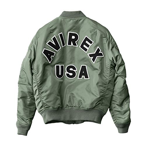[Avirex] 6202051 ���f�B�[�X COMMERCIAL LOGO MA-1�t���C�g�W���P�b�g�y7832952602�z(L 073 SAGE)