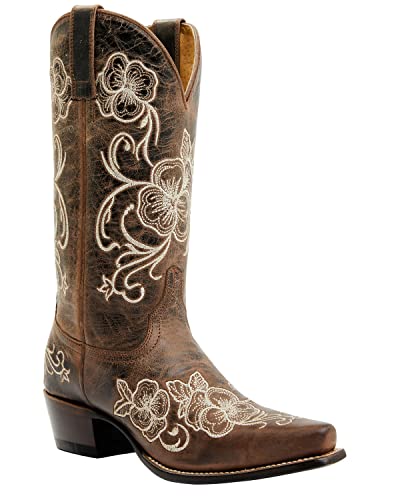 Shyanne Women's Lasy Floral Embroidered Western Boot Snip Toe - Bswfa22l12