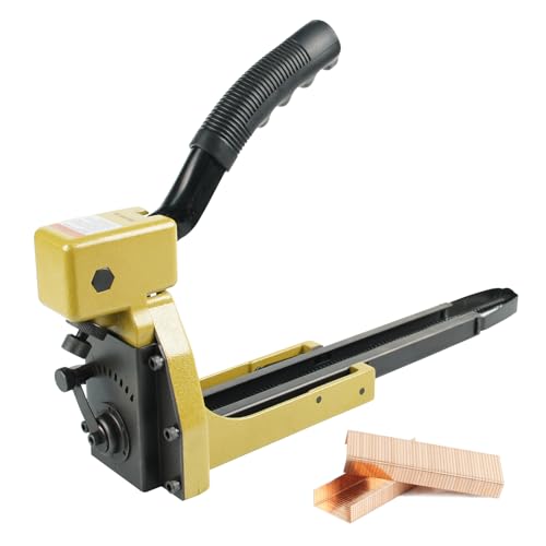 HB3515 Grapadora manual de cierre de cartón, pistola grapadora de calibre 16 para cerrar cajas corrugadas, cajas plegables, corona de 34,7 mm, grapas de 15 mm de longitud