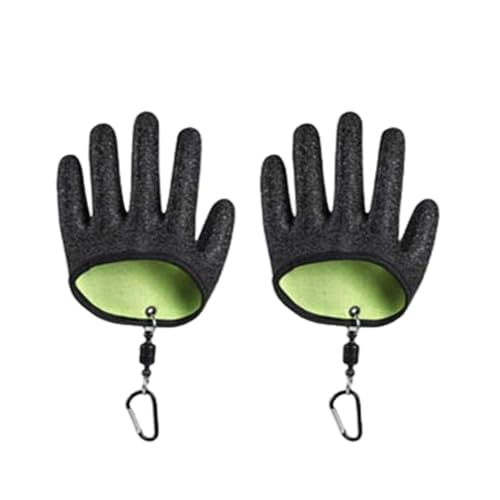 左右セット 磁石カラビナ付き 魚用 手袋 魚グリップ 両手 フィッシンググローブ 片手用 釣り フィッシング グローブ 魚つかみ 防止 滑り止め 高耐久 携帯便利 防水 防寒 防刃 着脱簡単リップ 耐切創手袋 料理