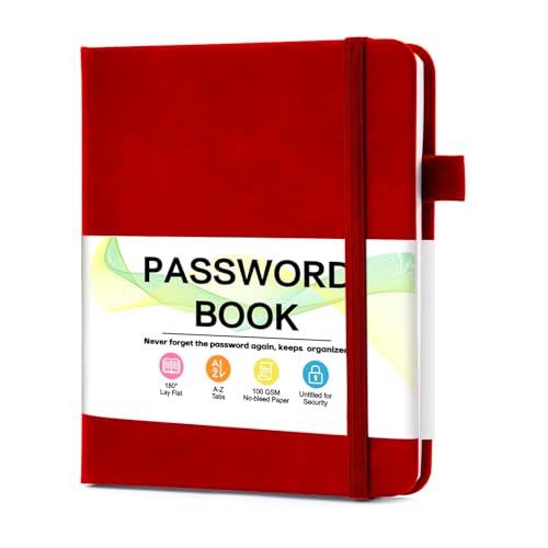 MOSA BEAR Password Keeper Book with Alphabetical Tabs，4.3