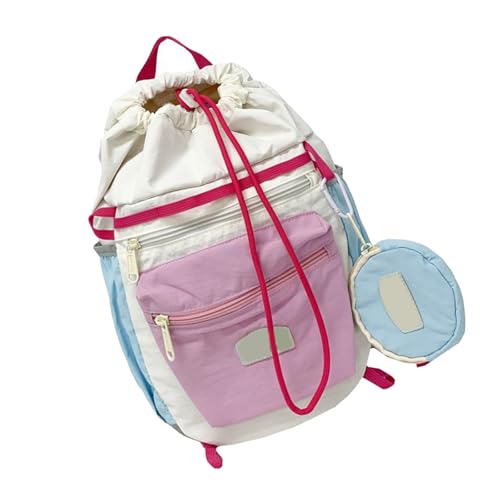 Mochila funcional para estudio y trabajo con cierre de cordón superior