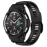 Deilin Compatible with Galaxy Watch 4 Band with Case [46mm] 2021 Release, Uni-body Case with Band for Samsung Watch Classic 4 46mm, Shockproof Rugged, Bezel Rotate available, Charging without Remove