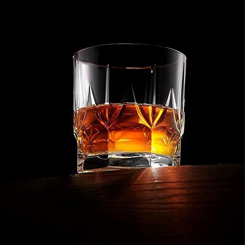 Whiskey Stones & Worlds First Eco-Crystal Glass Gift Set - 6 Handcrafted Granite Round Sipping Rocks - European Crafted Imperial Whiskey Tumbler (355ml) - Hardwood Presentation Tray - Gold Foil Box