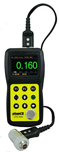 Accusize Industrial Tools Phase II+, Ultrasonic Thickness Gauge A & B Scan and Thru Coating Capability, Nist Traceable, Utg-4000
