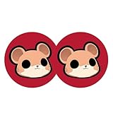 Car Cup Holder Coasters, 2PCS 2.75' Cute Red Car Cup Holder Insert Coasters Car Decoration Gifts by FLYEEGO