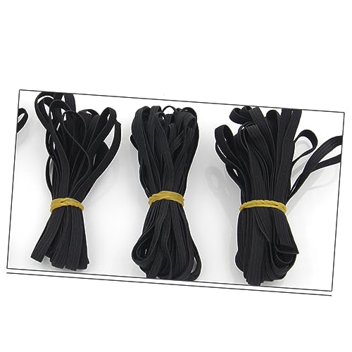MUELODSIC DIY Knitting Elastic Band High Elasticity Spool Cord for Waistbands Necklines Underwear and Crafts Black Durable and Soft TPU Material