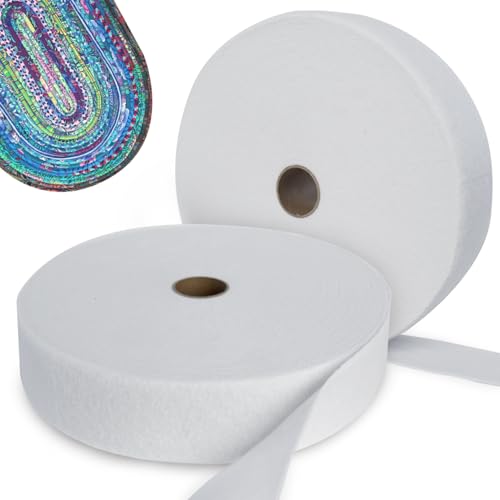 2 Rolls 2 1/4" Jelly Roll Batting, 100 Yards Cotton Blend for Rugs Quilting