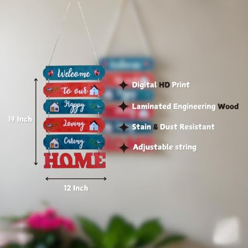 Image of Welcome to our Home Decorative Wall Art MDF Wooden Wall Hanger for Living room | Bedroom | Gifts | Wall Hangings for Decoration | Modern Decor Items | Artworks Canvas Painting