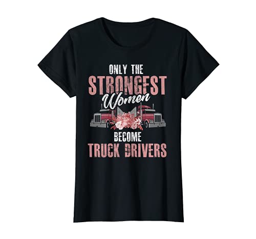 Womens Female Truck Driver Shirt Funny Woman Trucker Gift T-Shirt