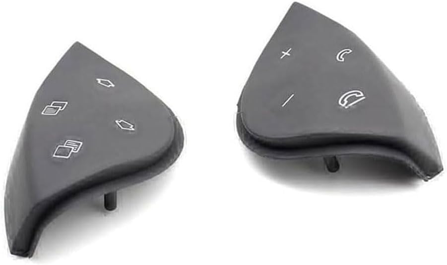 2PCS Steering Wheel Control Switch Buttons Covers, Multifunction Steering Wheel Buttons Kit Trim Replacement For Mercedes Benz W211 E350 E400 E500 E550 2118206110 (Gray)