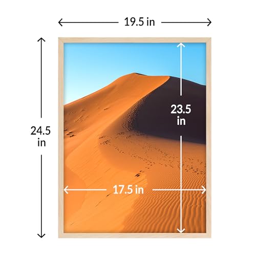 Image of LaVie Home 18x24 Picture Frame for Wall Display, 18x24 Oak Picture Frame with HD Plexiglas, 18 x 24 Poster Frame 1 Pack, Display Frame for Vertical or Horizontal, Classic Collection