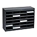 Safco E-Z Stor Paper Organizer, Mailbox with 24 Letter-Size Compartments, File/Magazine Holder, Commercial Grade Steel & Heavy Duty Construction, Black