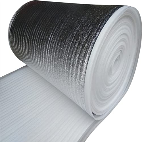 HARICSET Foglio di Alluminio Isolamento Anticalpestio Sottopavimento per Laminato Spessore 2mm di Isolamento Acustico da Calpestio Isolamento del Pavimento per Parquet Laminato(Size:1 * 25m)