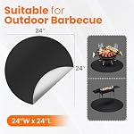 24'' Fire Pit Pad, 4-Layer Fireproof Mat, Deck Protector, Fire Pit Accessories, Burn Barrel, Under Grill Mat, BBQ Mat, Patio Shield, Fire Retardant Base Pad for Outdoors - Image 3