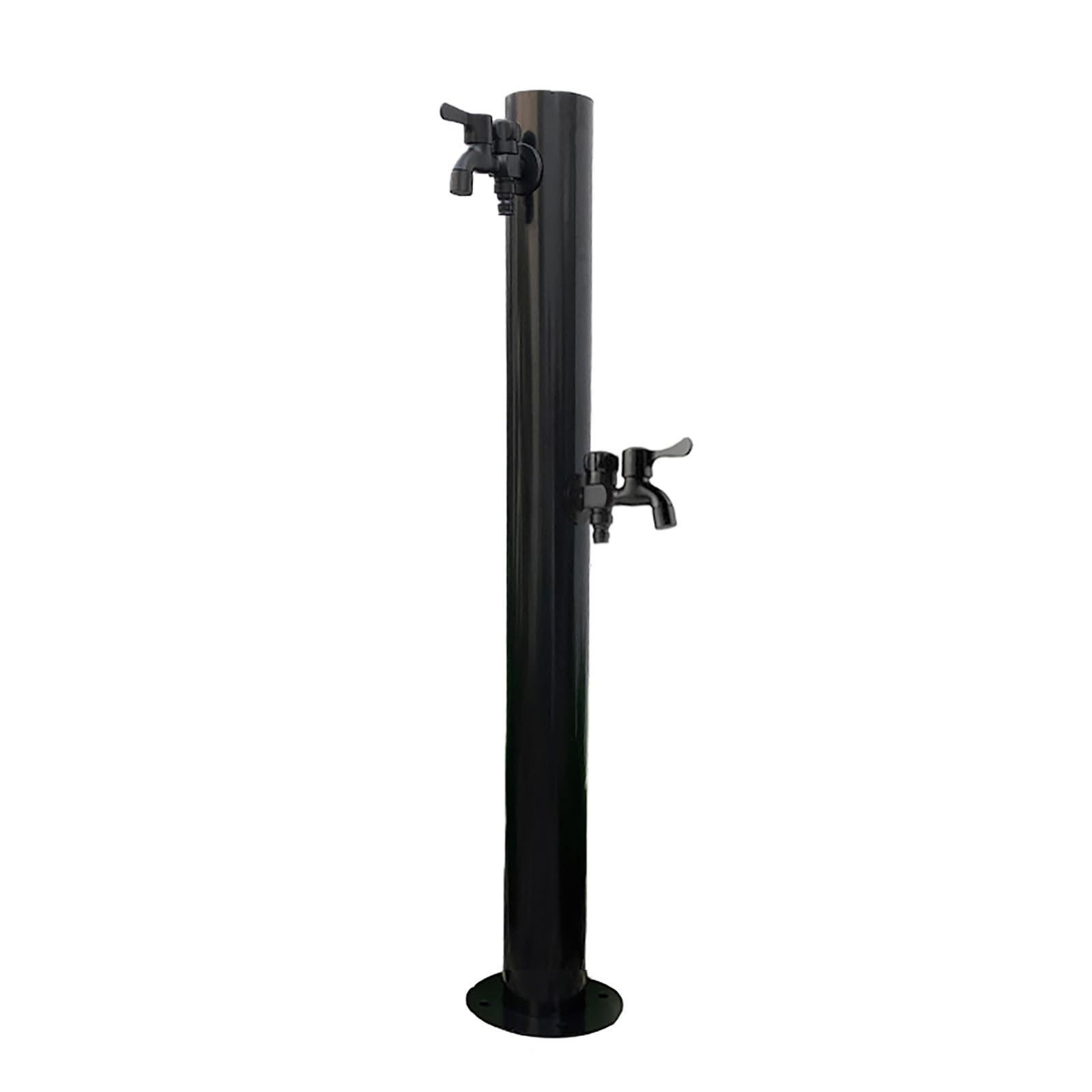 WOTZOV Faucet Water Column,Freestanding Garden Water Column Faucet - Antifreeze Outdoor Tap With 2 Water Fountain Posts For Irrigation & Washing - Black，Black2