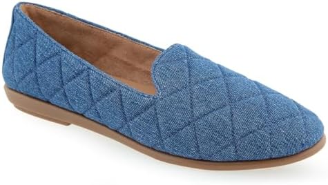 Aerosoles Womens Betunia Med Blue Quilted Denim 8 Medium - 1