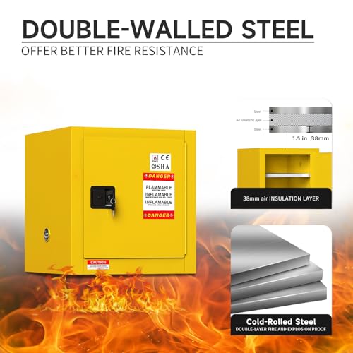 Butisow KRFSC-Y-1 Flammable Storage Cabinet,Steel Flammable Liquid Storage Cabinet,Flammable Safety Cabinet thumb #3