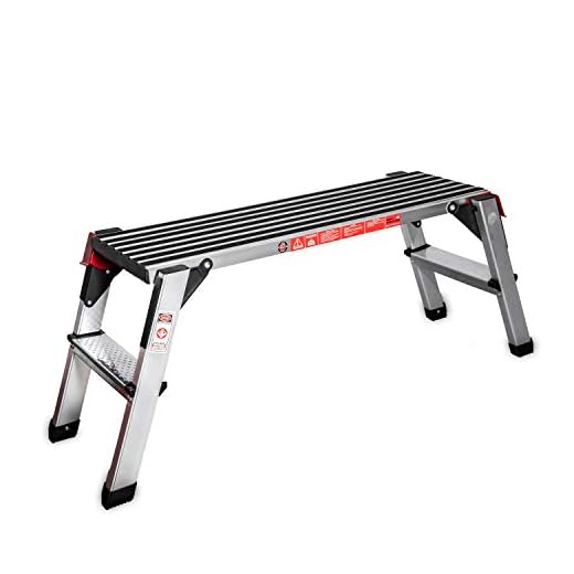 Adam's Polishes Standard Step Stool - Folding Foot Stool Ladder Or Work Bench For Auto Detailing Garage DIY Tool & Household Projects - Use During Car Wash Drying On Truck Boat or RV (38 x 12)