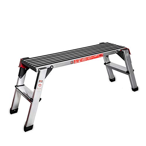 Adams Polishes Standard Step Stool - Folding Foot Stool Ladder Or Work Bench For Auto Detailing Garage DIY Tool & Household Projects - Use During Car Wash Drying On Truck Boat or RV (38 x 12)
