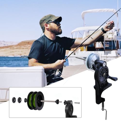 Carrete de líneas de pesca compacto con control de voltaje para reemplazo fácil de monofilamento 4