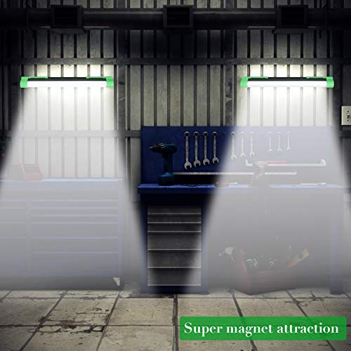 Barra de luz magnética – Barra de luz recarregável de 1000 lúmens, 5 modos com base magnética e ganc