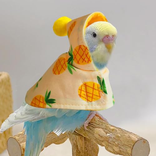 Terno quente para pássaros para o inverno, roupas com capuz para pássaros de estimação - Roupas quen