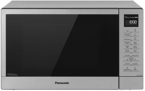 Panasonic 2-in-1 Microwave Oven with FlashXpress Broiler, Inverter Technology for Even Cooking and Smart Genius Sensor, 1000W, 1.2 cu.ft. Countertop Microwave - NN-GN68KS (Stainless Steel / Silver)