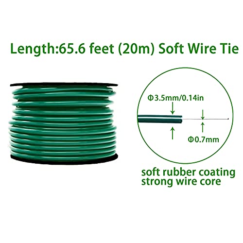 Hun Soft Plant Tie，Thick And Flexible Garden Twine For Plants, Heavy Duty Reusable Twist Ties (Green, 65.6 Feet)… #TOP1