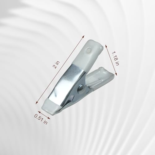 5팩 5.1cm(2인치) 스프링 클램프, 공예, 목공, 사진 배경용 고무 팁이 있는 작고 튼튼한 금속 스프링 클립 (5, 화이트) — 사진 2