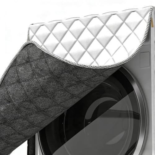 Cubierta de lavadora de carga frontal impermeable con cremallera para lavandería y balcón 7