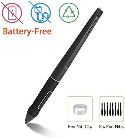 HUION Battery-Free Stylus PW507 Combined the 8192 levels of Pen Pressure with the 266PPS Highest Report Rate Compatible with KAMVAS PRO 12, PRO 13, PRO 16