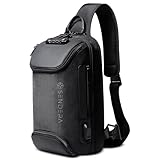 SENDERA Mochila Crossbody Antirrobo Impermeable Premium con Candado de Seguridad TSA, Bandolera para Hombre y Mujer con...