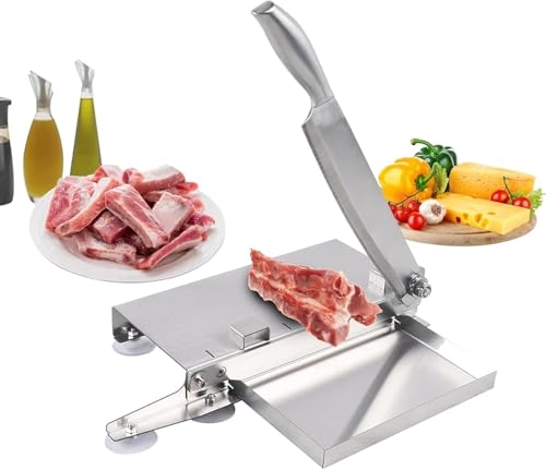 Cuchillas de carne | Cortador Manual De Huesos De Carne, Cortador De Carne Congelada, Máquina De Corte De Pollo Resistente, De Acero Inoxidable, Costillas De Carne De Res, Pescado, Verduras, Máquina De Cortar Carne Para