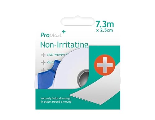 Surgical Tape Microporous Medical Sticky Tape Dispenser White Self Adhesive Hypoallergenic First Aid Bandage Tape Suitable for Sensitive Skin 1PC (7.3 X 2.5cm)