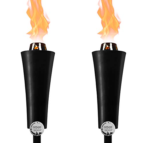 Outdoor Gas Propane Torch - 71-Inch 7,000 BTU Portable Ambient Yard Lights for Backyard Deck Lighting (2-Pack/20 LB Propane Tank)