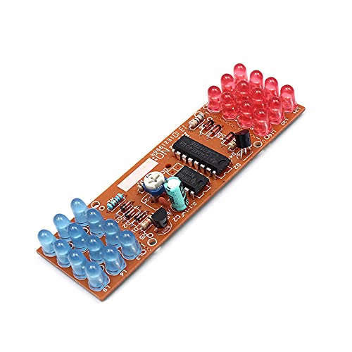 Red Blue Double Color Flashing Lights DIY Kit Strobe NE555 + CD4017 Electronic Practice Learning Kits Suite Parts Gift
