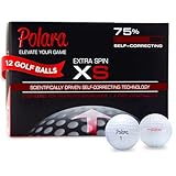 Polara Self-Correcting Golf Balls – 12 Pack Extra Spin Golfballs, Soft Feel, Anti-Slice & Hook Correction, Exceeds USGA Limits, Dimple Pattern, High-Performance Golf Balls for Men & Women - White