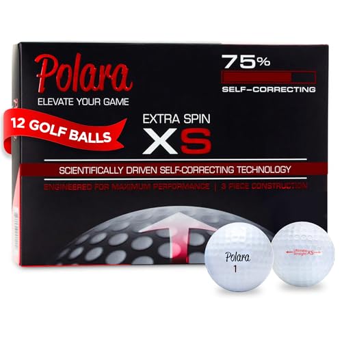 Polara Self-Correcting Golf Balls – 12 Pack Extra Spin Golfballs,