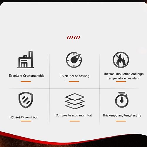 Glomora Arm Oversleeves isolados, resistentes a altas temperaturas, folha de alumínio, retardador de