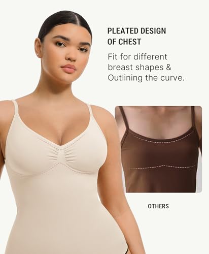 Image of FeelinGirl Womens Tank Top Shapewear Tummy Control Tops Slimming Cami Tank Seamless Compression V Neck Camisole