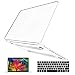BELK Funda para MacBook Pro 13 Pulgadas M1 2021 2020 2019 2018 2017 2016, Rígida Protecta de la Carcasa + Teclado Cubierta (EU Layout) + Protector de Pantalla, Claro Transparente