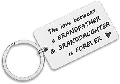 Grand Father Grand Daughter Quotes Grandpa Granddaughter Gifts Key Chain Love Quotes From Grandkids-  Inspirational Funny Gift For Grandfather Papa Men - Christmas Gift Birthday  Fathers Day -Hand Stamped Key Ring : Amazon.sg: Fashion