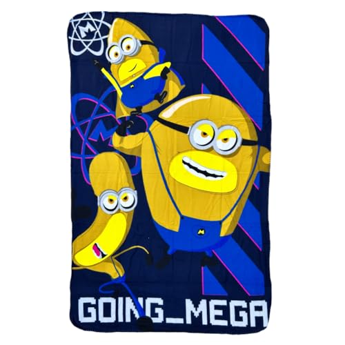 Plaid Minions Despicable Me 100 x 150 cm Couverture polaire pour enfants 100 % polyester doux 210 gsm