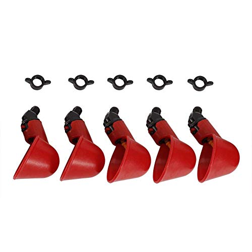 5 pçs copos de bebedouro de frango de plástico para pássaros bebedouros automáticos de água copos pa